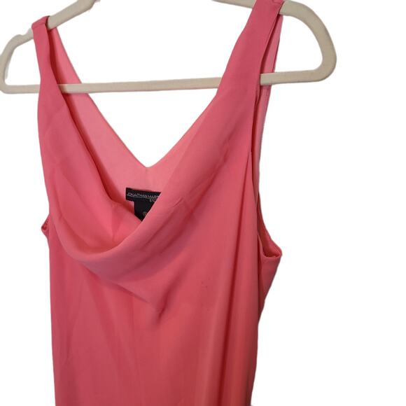 Vintage Jonathan Martin Dress Cowl Neck Fairycore Assymetric Satin Sash 12 - Picture 5 of 7